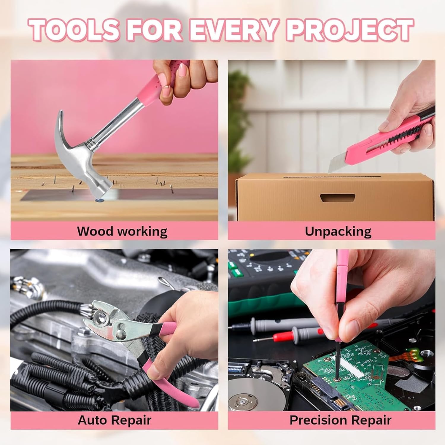 Kit de Herramientas Rosa de 39 - Power Tools Catalogue reseña y precio